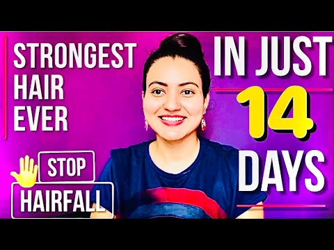 How To Get Strong Hair Naturally in 14 Days | Promising ZERO HAIRFALL & Extreme Hair Growth