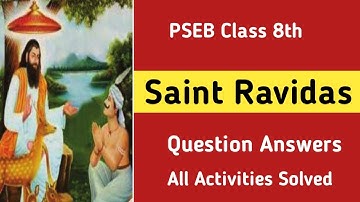 8th class English | Lesson 4 | Saint Ravidas | Question Answer| PSEB | Activities | Chapter 4