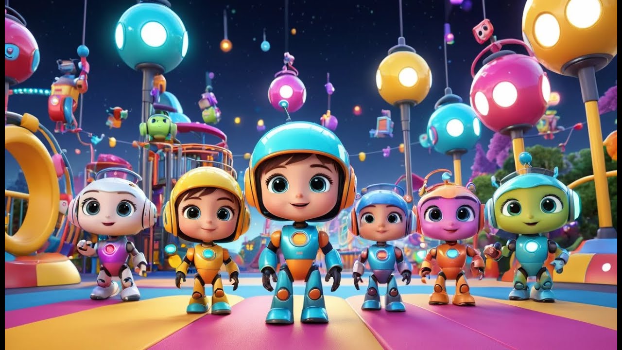 Ten Little Robots Beeping Loud | Fun Counting Song for Kids | Playful Robot Adventure Rhyme