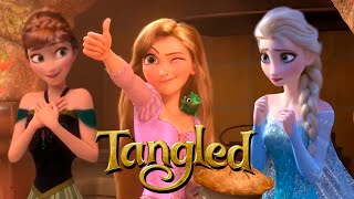 Elsa, Anna and Rapunzel spending time in the tower | Frozen 3 [ Tangled Fanmade Scene]