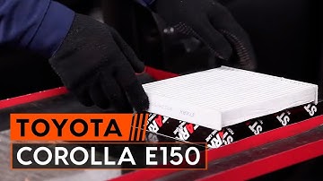 Hoe een interieurfilter vervangen op een TOYOTA СOROLLA E150 Sedan [HANDLEIDING AUTODOC]