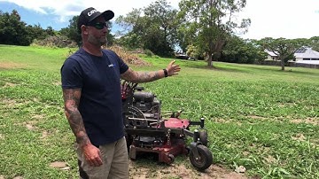 Safely mow difficult boundaries with the Advanced Chute System and your Zero-turn mower