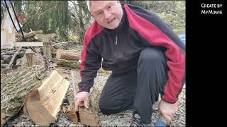 splitting black locust billets for selfbows