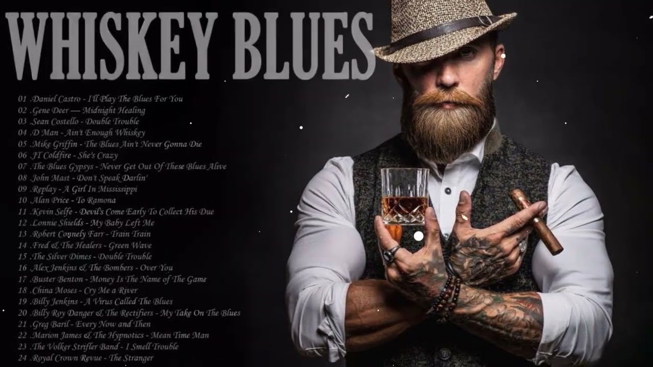 Whiskey Blues Music   Best Of Relaxing Slow Blues Rock Ballads   Fantastic Electric Guitar Blues  2