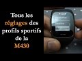 Réglages profils sportifs M430