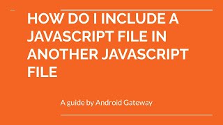 Famous HOW DO I INCLUDE A JAVASCRIPT FILE IN ANOTHER JAVASCRIPT FILE Profile