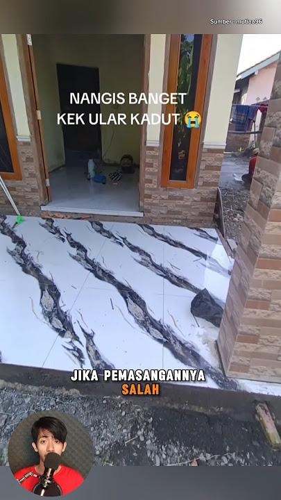 Ibu rumah tangga ini syok liat motif keramik teras rumahnya #shorts