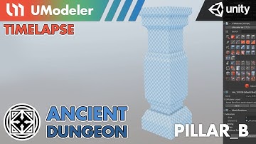3D Modeling in Unity - Timelapse of Modeling a Pillar B in the Ancient Dungeon with UModeler