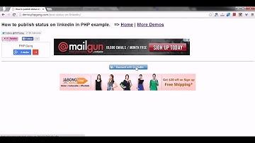 How to publish status on linkedin in PHP