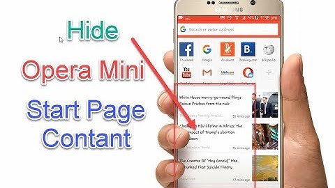How To Hide Opera Mini Start Page Contant || Android Cast