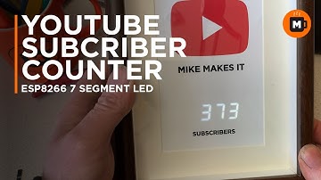 Seven Segment Subscriber counter using ESP8266 and Adafruit Backpack LED. Good for 9999 subs