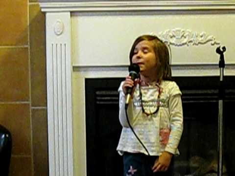 Kristina 6 year old singing Hannah Montana song