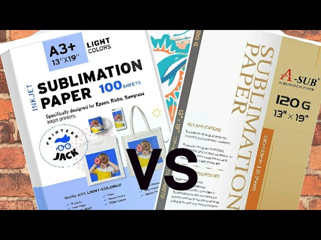 A-SUB vs Printer's Jack: Which sublimation paper works best? Let's