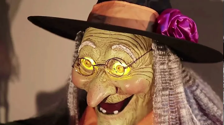 Animated Witch with Cauldron Prop