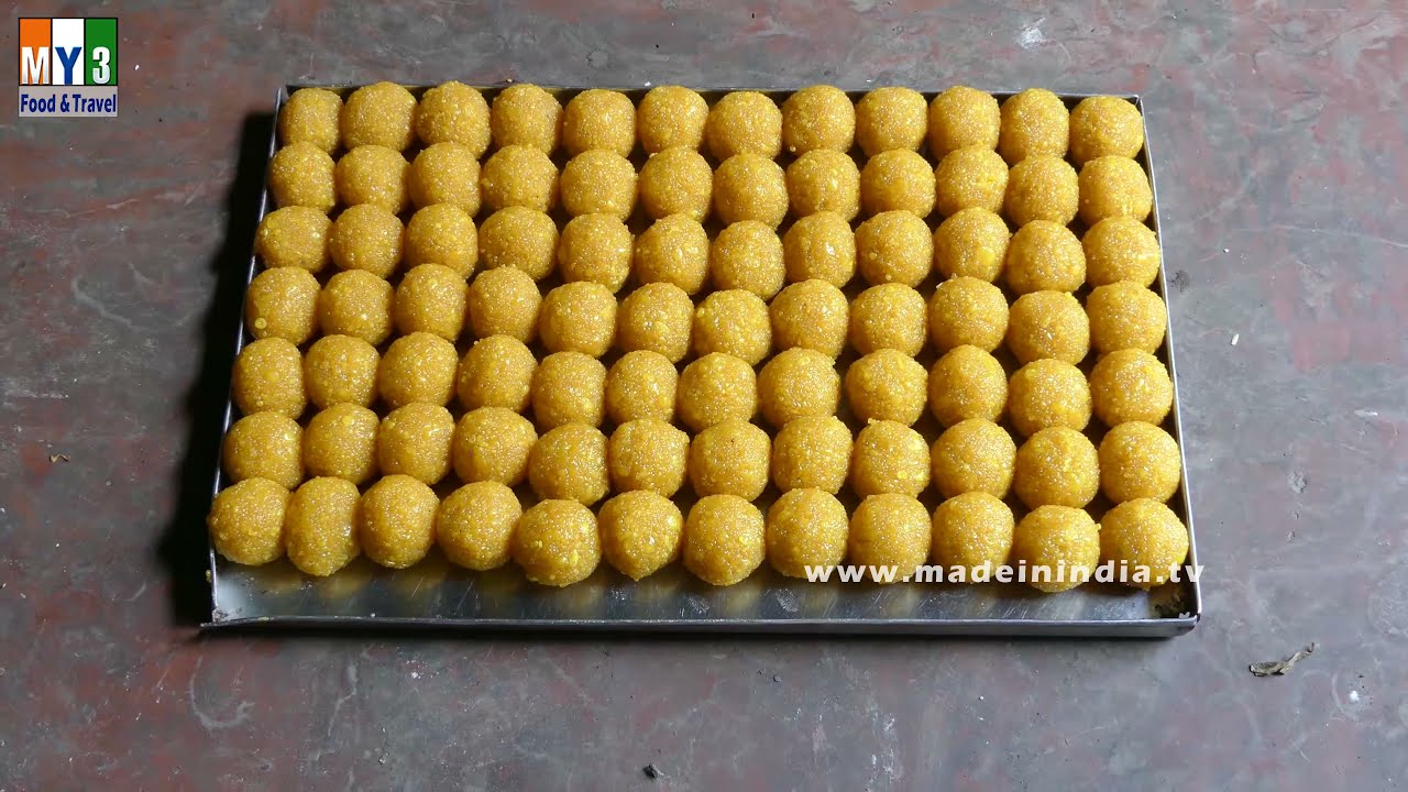 YUMMY AND DELICIOUS INDIAN SWEET | MAKING OF BOONDI LADDU | How to Make Boondi Ladoo | street food | STREET FOOD