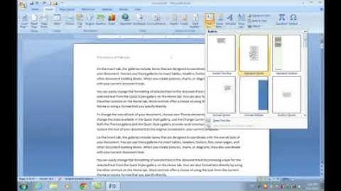 Complete Ms Word 2007 Video Tutorial in UrduHindi Class 5 Insert Menu   10Youtube com