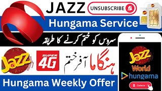 Unsubscribe Jazz Hungama Weekly Service From JazzWorld Mobile App | Deactivate Jazz Hungama Offers screenshot 2