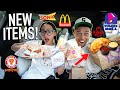 TRYING BIRRIA TACOS FROM TACO BELL + NEW MENU ITEMS FROM FAST FOOD RESTAURANTS!! 🔥 *MUKBANG/REVIEW*