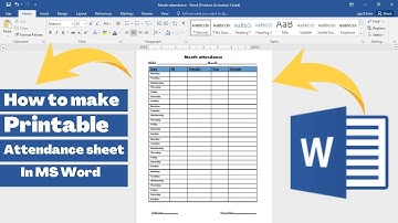 How to make attendance sheet in MS Word || attendance sheet in MS Word | Elesson Info