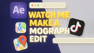 Watch Me Make A Mograph Edit (ae) full edit