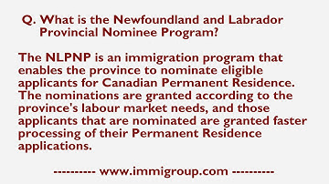 What is the Newfoundland and Labrador Provincial Nominee Program?