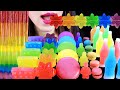 ASMR RAINBOW DESSERT NIK-L-NIP WAS  BOTTLES MACARON REGO BLOCK KOHAKUTOU SNOWFLAKE JELLY NOODLES