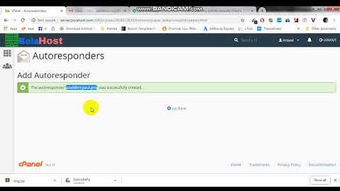 How to create autoresponder on cpanel