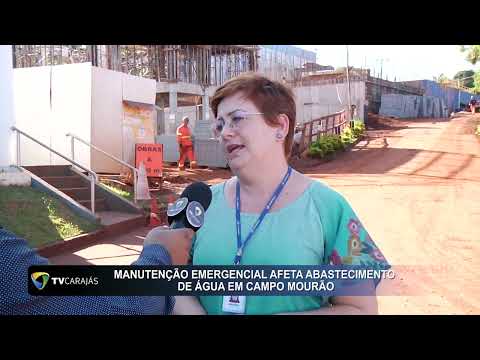 Manutenção emergencial afeta abastecimento de água em Campo Mourão