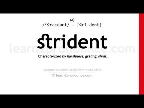 Video: Ano ang Stridants?