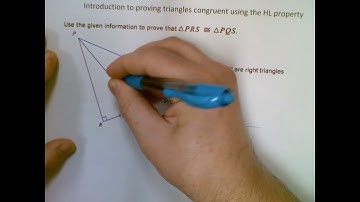 Geometry - Introduction to proving triangles congruent using the HL property