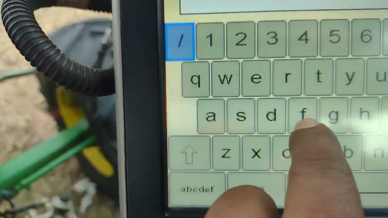 Como configurar as medidas do implementos no monitor gs3 john Deere 230