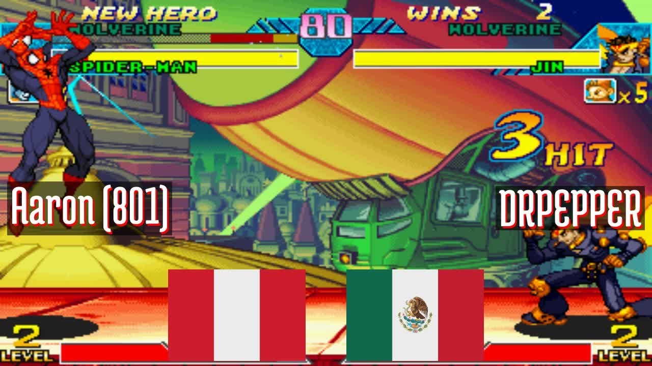 Capcom Aaron FT5 @mvsc: Aaron (801) (PE) vs DRPEPPER (MX) [Marvel vs Capcom ...