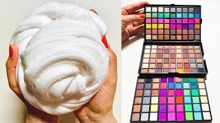 Mixing 150 Shades of Eyeshadow into Fluffy Slime! Makeup Slime (2019) screenshot 2