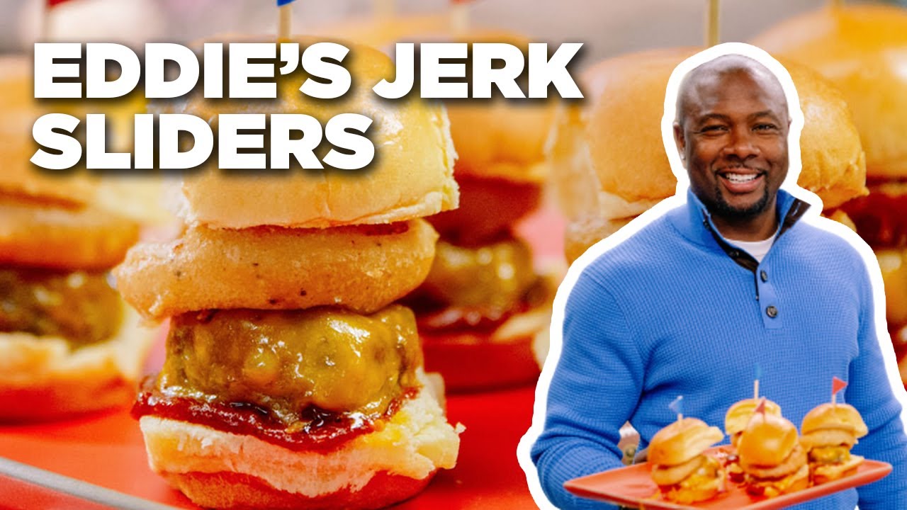 Jerk-Style Cheeseburger Sliders with Eddie Jackson | The Kitchen | Food Network