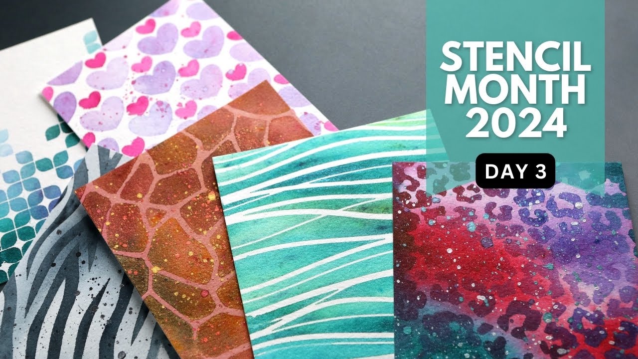 Stencils & Watercolor - YES, YOU CAN! Playing with Watercolor Powders