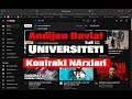 Andijon davlat universiteti kontrakt narxlari 2023  yil 2024