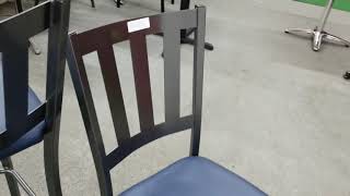 Vertical Back Design Premium Gunmetal Restaurant Chair and Bar Stool