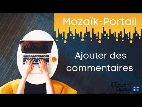 Mozaïk-Portail - Ajouter des commentaires au bulletin