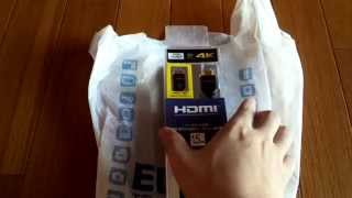 【開封動画】SONY HDMIーHDMI miniケーブル　開封　HDMI cable unboxing