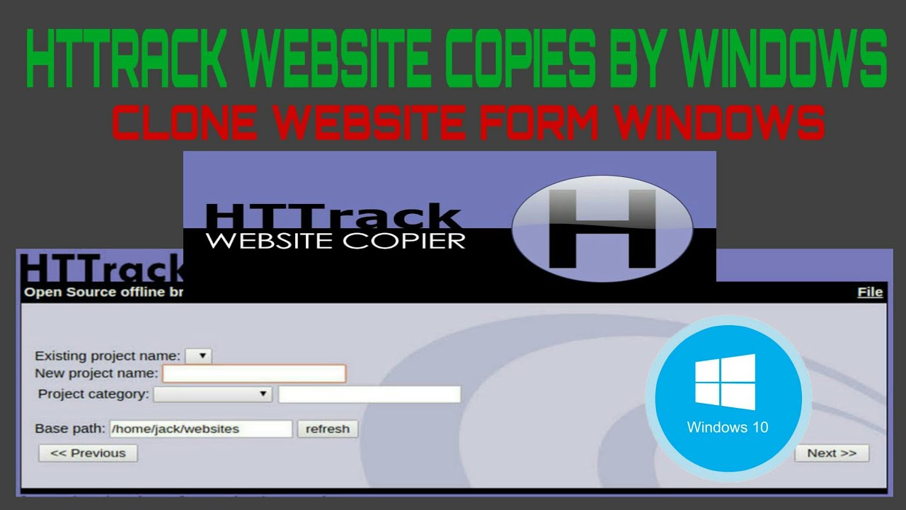 How to Httrack copies website | mirror and clone website By Windows ...