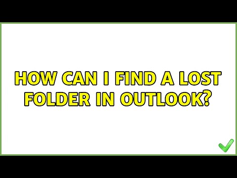 ვიდეო: როგორ მოვიძიო დაკარგული საქაღალდე Outlook 2010-ში?