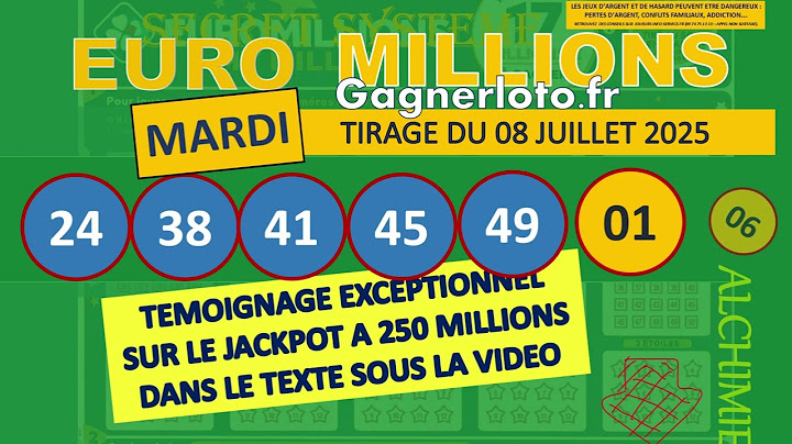 EUROMILLIONS TIRAGE MARDI 15 JUILLET 2025 LES N° GAGNANTS