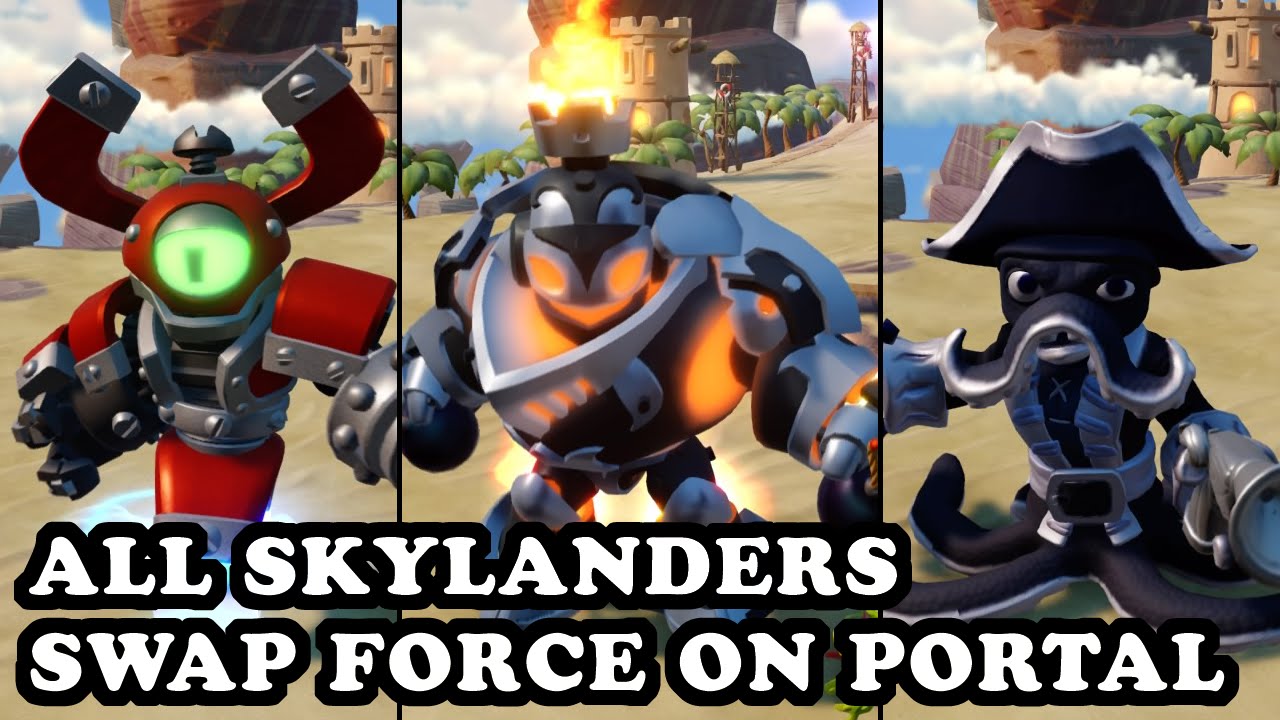 Skylanders Superchargers All Skylanders Swap Force on Portal GAMEPLAY
