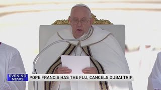 Pope cancels trip to Dubai for UN climate conference on doctors' orders while recovering from flu