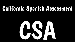 California Spanish Assessment | CSA | CAASPP |