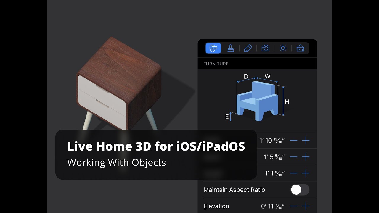 Éditeur de source de lumière – Live Home 3D pour iOS et iPadOS