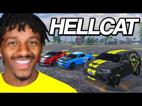 HELLCAT VS CORVETTE IN ROBLOX ROANOKE