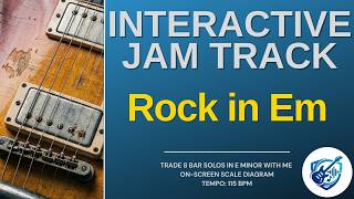 [Em] 115 BPM - Jam with me! Hard Rock interactive guitar jam track (trade 8 bar solos with me)