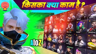 FreeFire All Active Character Ability Full Details in 2024🔥| AR ROWDY 99✓