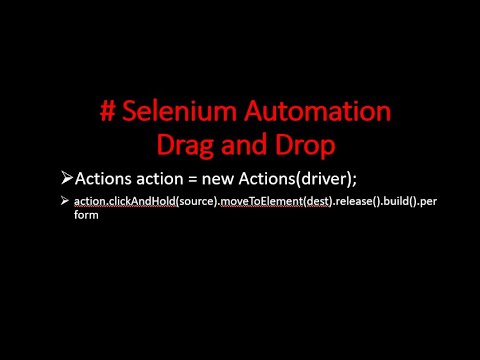 #Drag_and_Drop  #selenium  #Automation